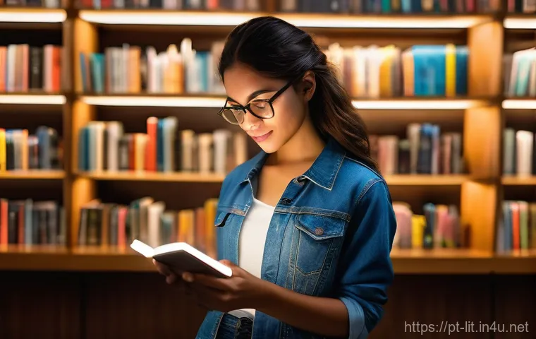 웹소설의 문학적 가치 - **Prompt Title: The Digital Library at Your Fingertips**
"A vibrant, wide-angle shot of a young,...