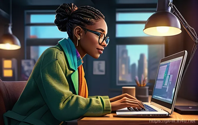 웹소설의 문학적 가치 - **Prompt Title: The Digital Library at Your Fingertips**
    "A vibrant, wide-angle shot of a young,...